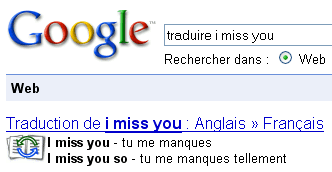 Google traduit des expressions simples