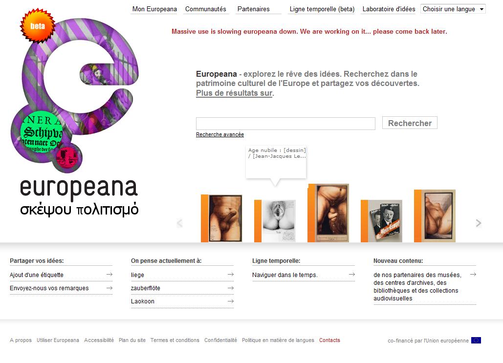 Les requêtes les plus fréquentes du site Europeana